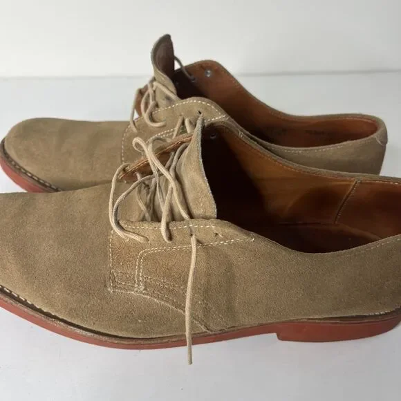 BROOKS BROTHERS Solid Beige Suede Mens Size 11 Dress Shoes